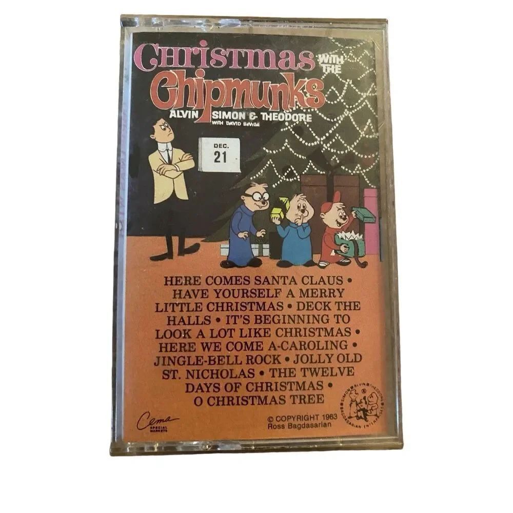 Christmas With The Chipmunks 1963 Cassette Tape Music